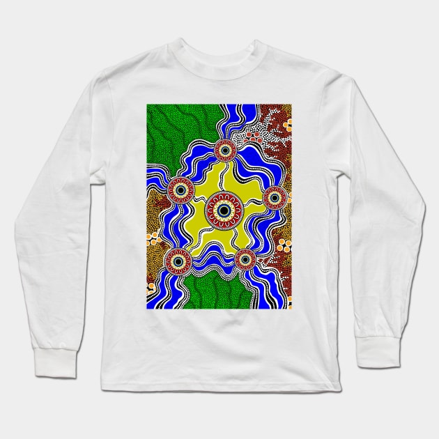 Aboriginal Art 2 Long Sleeve T-Shirt by hogartharts